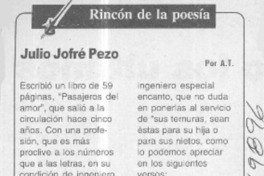 Julio Jofré Pezoa  [artículo] A. T.