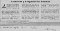Extractos y fragmentos, poemas  [artículo] Ramón Riquelme