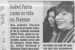 Isabel Parra canta su vida en Poemas  [artículo]