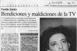 Bendiciones y maldiciones de la TV  [artículo] Marcelo Sánchez R.
