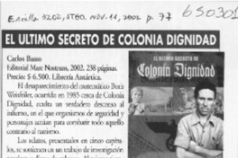El último secreto de Colonia Dignidad  [artículo] Rosa María Verdejo