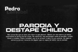 Parodia y destape chileno  [artículo] Luis de Mussy