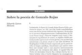 Sobre la poesía de Gonzalo Rojas  [artículo] Eduardo Llanos Melussa