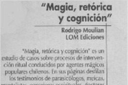 "Magia, retórica y cognición"  [artículo]