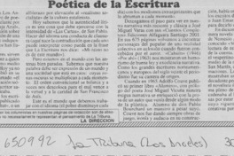 Escritura poética  [artículo] Ramón Riquelme