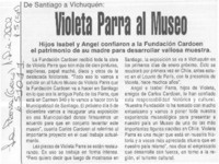 Violeta Parra al Museo  [artículo]