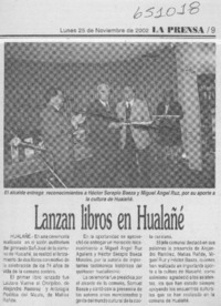 Lanzan libros en Hualañé  [artículo]