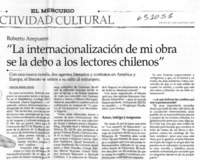 "La internacionalización de mi obra se la debo a los lectores chilenos"  [artículo] Carolina Andonie Dracos