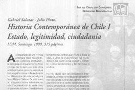 Historia contemporánea de Chile I  [artículo] Manuel Loyola T.