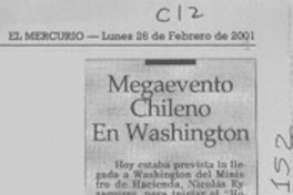 Megaevento chileno en Washington  [artículo]