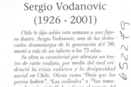Sergio Vodanovic (1926-2001)  [artículo]