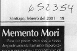 Memento Mori  [artículo] Antonio J. Salgado