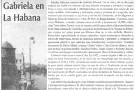 Gabriela en La Habana  [artículo] Hernán Soto