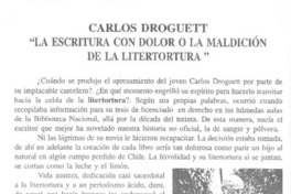 Carlos Droguett, "la escritura con dolor o la maldición de la litertortura"  [artículo]