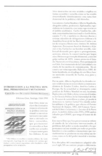 Introducción a la política mundial, permanencias y mutaciones  [artículo] Julio Silva Solar