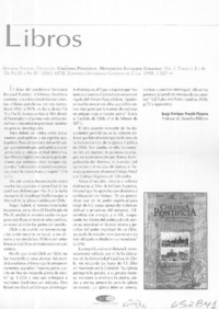 Chilensia pontificia  [artículo] Jorge Enrique Precht Pizarro