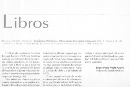 Chilensia pontificia  [artículo] Jorge Enrique Precht Pizarro