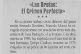 "Las brutas, el crimen perfecto"  [artículo] Carola Oyarzún L.