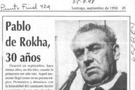 Pablo de Rokha, 30 años  [artículo] Alejandro Lavquen