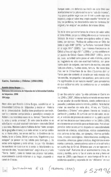 Castro, castreños y chilotes (1960-1990)  [artículo] Mauro Matthei