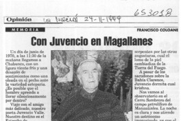 Con Juvencio en Magallanes  [artículo] Francisco Coloane