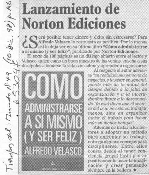 Lanzamiento de Norton Ediciones  [artículo]