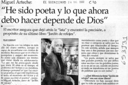 "He sido poeta y lo que ahora debo hacer depende de Dios"  [artículo] Pilar González