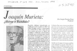 Joaquín Murieta, ¿héroe o bandido?  [artículo] Sergio Pereira Poza