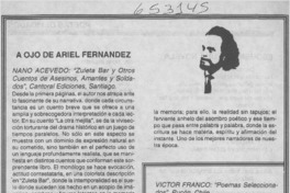 "Zuleta Bar y otros cuentos de asesinos, amantes y soldados"  [artículo] Ariel Fernández