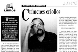 Crímenes criollos  [artículo] Delia Pizarro San Martín