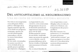 Del anticapitalismo al neoliberalismo  [artículo]