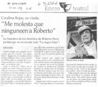 "Me molesta que nunguneen a Roberto"  [artículo] Gabriela Bade