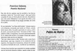 Francisco Coloane, Premio Nacional  [artículo]