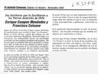 Enrique Campos Menéndez y Francisco Coloane  [artículo]