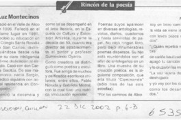 Luz Montecinos  [artículo] A. T.