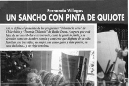 Un Sancho con pinta de Quijote  [artículo] Paula Palacios Meza
