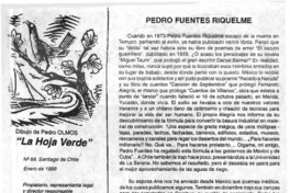 Pedro Fuentes Riquelme  [artículo]