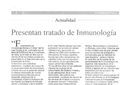 Presentan tratado de Inmunología  [artículo]