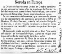 Neruda en Europa  [artículo]