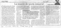 La Muerte del poeta inmortal.  [artículo] Leonardo Sanhueza.