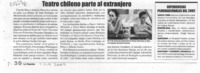 Teatro chileno parte al extranjero.  [artículo]