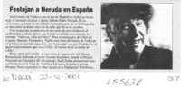 Festejan a Neruda en España.  [artículo]