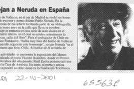 Festejan a Neruda en España.  [artículo]
