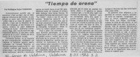"Tiempo de Arena"  [artículo] Wellington Rojas Valdebenito.