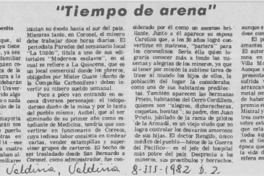 "Tiempo de Arena"  [artículo] Wellington Rojas Valdebenito.