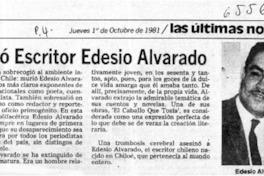 Murió escritor Edesio Alvarado  [artículo]
