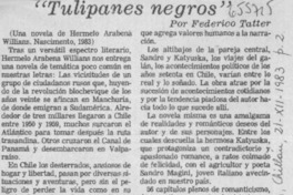 "Tulipanes negros".  [artículo] Federico Tatter.