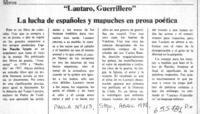 Lautaro guerrillero, la lucha de españoles y mapuches en prosa poética.  [artículo]
