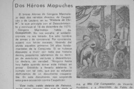 Dos héroes mapuches.  [artículo] Andrés Sabella.