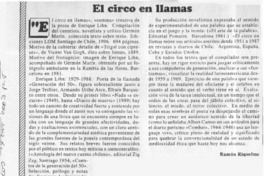 El circo en llamas  [artículo] Ramón Riquelme.